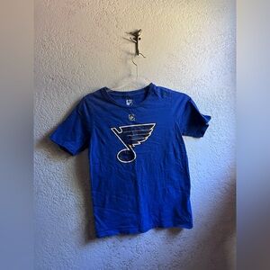 NHL Blue Crewneck T-Shirt with White Logo